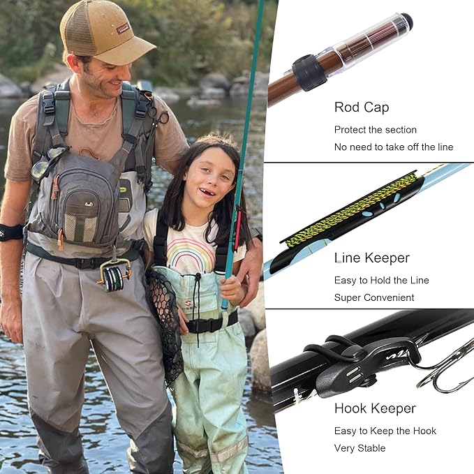 Aventik FreshStart Tenkara Rod in 7ft/8ft, Complete Beginner Tenkara Rod Kit, 24T Carbon Fiber, Easy to Cast Flexible Durable Lightweight and Compact