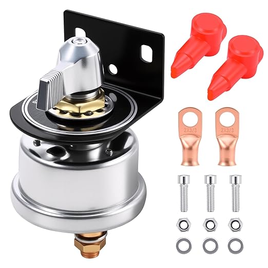 FEITON 200A Battery Shut Off Switch 12v Heavy Duty Battery Cut Off Switch with Side Post Mounting Bracket for Car, Truck, RV, Yacht, Boat