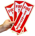 SmartSign Reflective Fire Extinguisher Sticker Sign Labels with Down Arrow (PACK of 3) 4" x 12" Vertical Sign for Business, Home, Engineer Grade Reflective Stickers/Decals