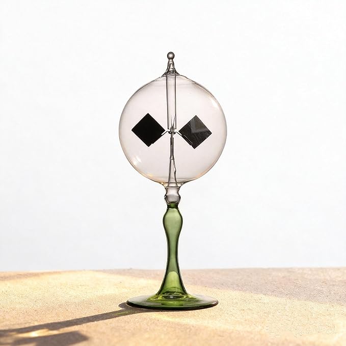 Large Solar Power Crookes Radiometer Gift Home Desk Decoration (Green)