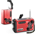 PRUNUS J-361 Emergency Weather Radio, 9250mWh Power Bank,AA Batteries/Hand Crank/Solar/USB Charging, NOAA/AM/FM, LED Flashlight,SOS Alarm & Flashlight, 1 Pack