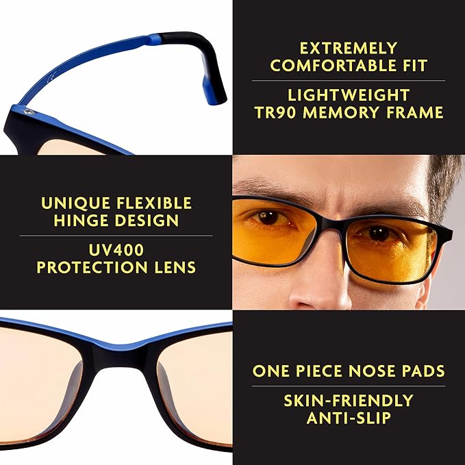 Illumin Night Driving Glasses SOL - All-Weather Glasses for Improved Road Safety, Advanced High Optical Quality Lenses