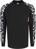 KONRECO FR Shirts for Men Crewneck 6oz Jersey Lightweight Flame Resistant Work T Shirt NFPA2112 CAT2