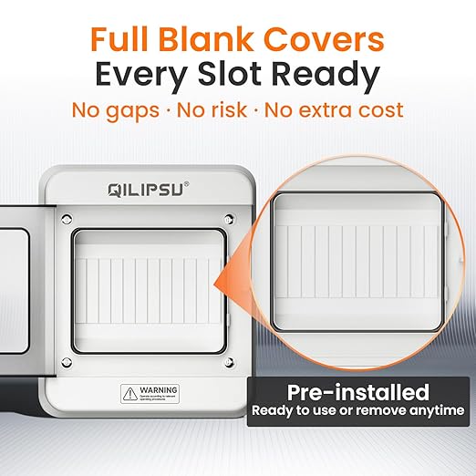 QILIPSU 6 Way DIN Rail Circuit Breaker Box UL94-V0 PC/ABS IP65 Waterproof Distribution Enclosure with Longer Bus Bars for Indoor Outdoor and Solar Use