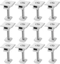 uxcell 12Pcs Solar Panel Middle Clamp, 45mm Aluminum Solar Panel Center Clamps PV Solar Rail Mounting System Install Hardware, Silver