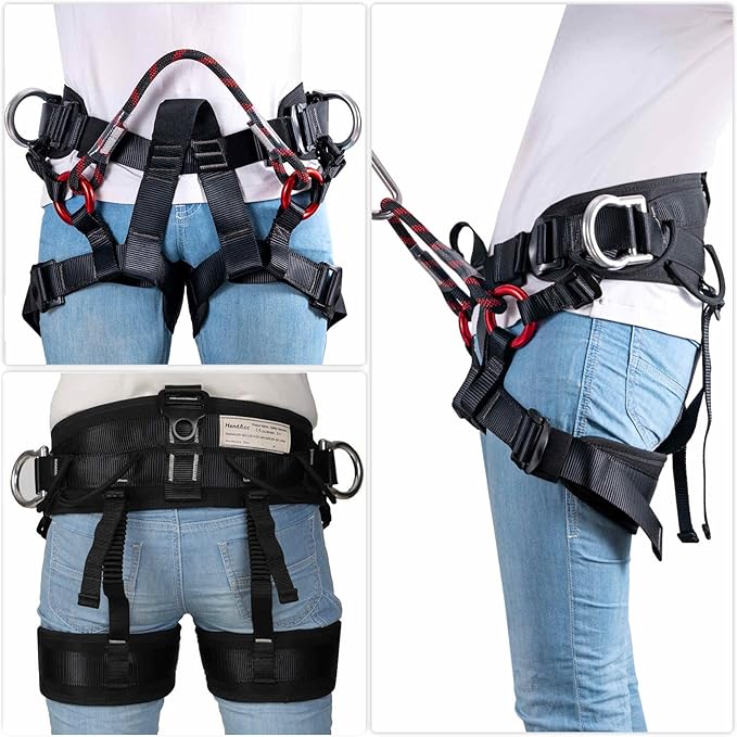 Climbing belts, Thicken Professional Large Size Safety Seat Belts for Tree Climbing, Rescuing Work, Rappelling