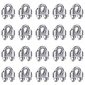 YAMASO 20PCS 3/16 Inches M5 Stainless Steel Wire Rope Cable Clip Clamp