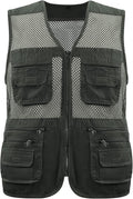 Gihuo Men's Fishing Safari Vest with Pockets for Summer Travel