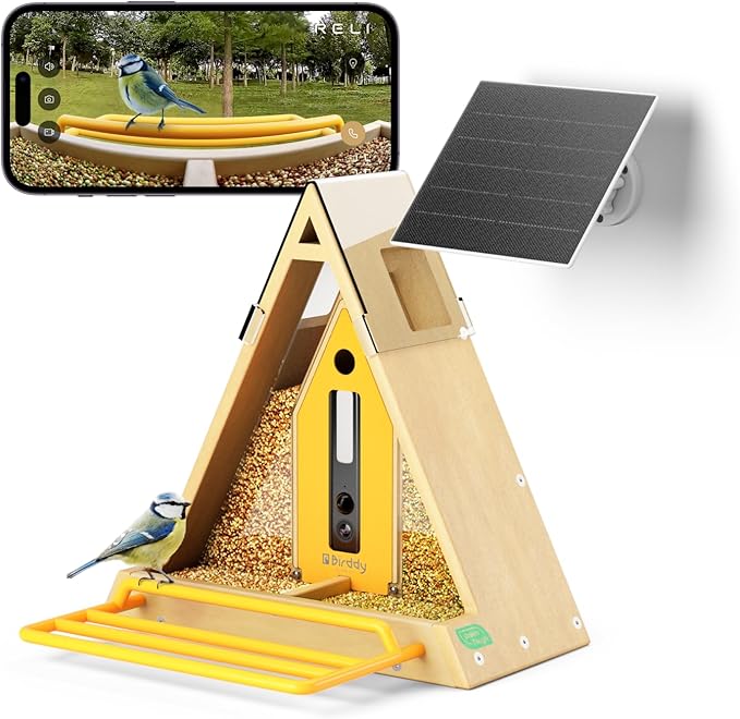 Reli Solar Panel for Camera in Birddy Bird House & Bird Feeder & Bird Bath, Efficient Power Solution for Camera