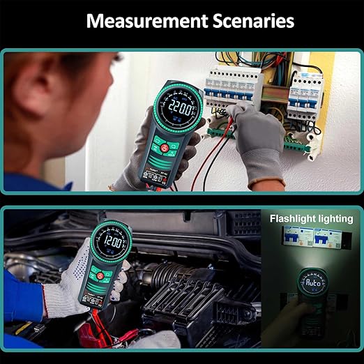 Xin Tester Digital AC DC Professional Multimeter Tester, TRMS 6000 Counts Rotary Dial Electrical Automotive Autoranging DMM 1000V NCV Volt Ohm Amp Meter, Capacitance Temperature Diode XT-R2