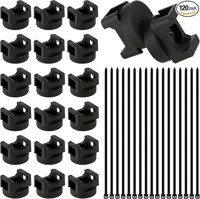 Magnetic Cable Clips Zip Tie Mount Base, Include 20 Pcs 20mm Magnetic Wire Cable Holders with 100 Pcs Heavy Duty Zip, Multipurpose Cable Ties Management Base for Wire, Black