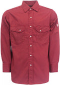 TICOMELA Men’s Mid-Weight FR Welding Shirt, 7.5oz 100% Cotton NFPA 2112 CAT2 – Flame-Resistant Button-Down Work Shirt