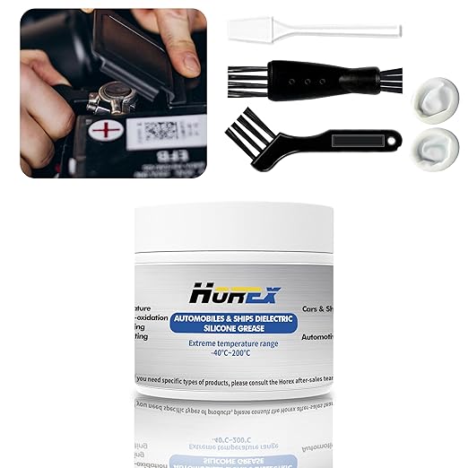 Automotive Dielectric Silicone Grease 50g Electrical Terminal Lubricant Battery Connector Protect Components Waterproof Anti Corrosion Rust for Marine Car Wire Connect Plugs Ports Vacuum Servo