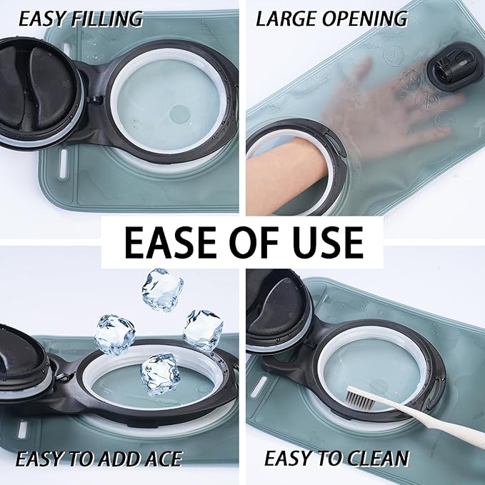 Hydration Bladder 1.5L-2L-2.5L-3L,Leak Proof Water Reservoir, BPA Free Military Water Storage Bladder Bag Hydration Pack Replacement Easy Clean for Bicycling Hiking Camping Hunting Running
