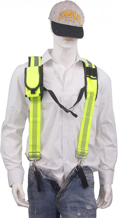 Cedriany Tool Belt Suspenders for Work Belt Suspenders Heavy Duty Padded with Attachment Loops for Men