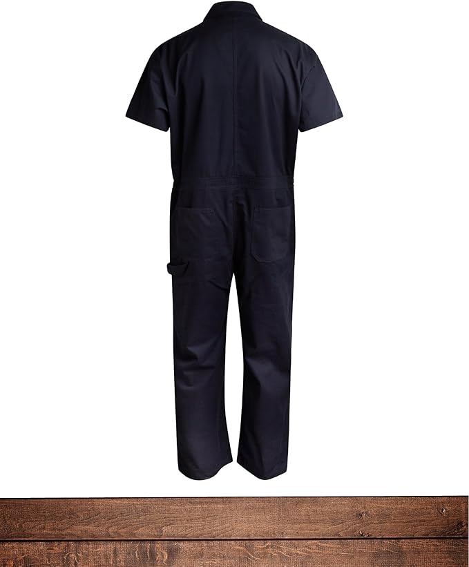 Bass Creek Outfitters Mens Coveralls - Heavy Duty Duck Canvas Short Sleeve Workwear Insulated Coveralls for Men