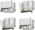 50Pcs Trailer Frame Wire Clips, 19mm Length Solar Panel Wire Clips, 304 Stainless Steel Cable Clamps Double-Wire Clips for PV Wiring Boat Cable