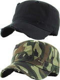 Funky Junque Distressed Military Hat – Newsboy Hats for Women, Short Brim Army Baseball Cap, Womens Cadet Hat Trendy Style