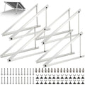 4 Sets 45inch Solar Panel Mounting Brackets, 0 to 90° Adjustable Solar Panel Mounting Rails, Fit for 150 200 400 600 Watt Solar Support Racks with Foldable Tilt Legsnel
