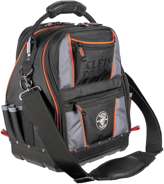 Klein Tools 62804 Tool Runner Tool Bag Organizer for Electricians, HVAC, Plumbers, Technicians, 39 Pockets, Opens Both Sides