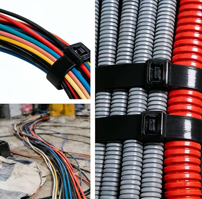 Extra Long Zip ties Heavy Duty 32 inch Black Cable Ties For Outdoor Use 15 pcs Strong Thick Wire Ties Large Ziptie uv resistant Big industrial Plastic tie wraps
