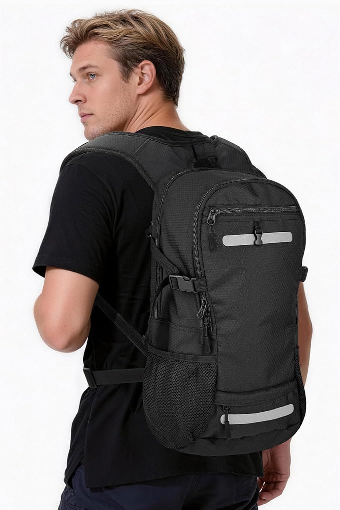 Zavothy 20L Multipurpose Hiking Backpack with 3L Water Bladder – Durable Hydration Backpack with Insulated Bladder Compartment, Hidden Helmet Holder & Rain Cover – for Hiking, Commuting, and Camping