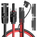 Goupchn Solar Panel Connectors to SAE Adapter Cable 10AWG Solar to SAE PV Extension Wire with 2PCS Polarity Reverse Adapters for RV, Caravan, Battery Charger Kit