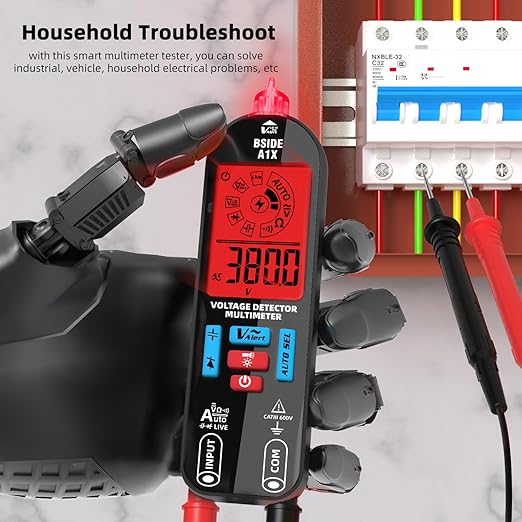 BSIDE Smart Digital Multimeter Tester Rechargeable Electrical Voltmeter Capacitance Diode Continuity Resistance Live Check AC DC Voltage Tester