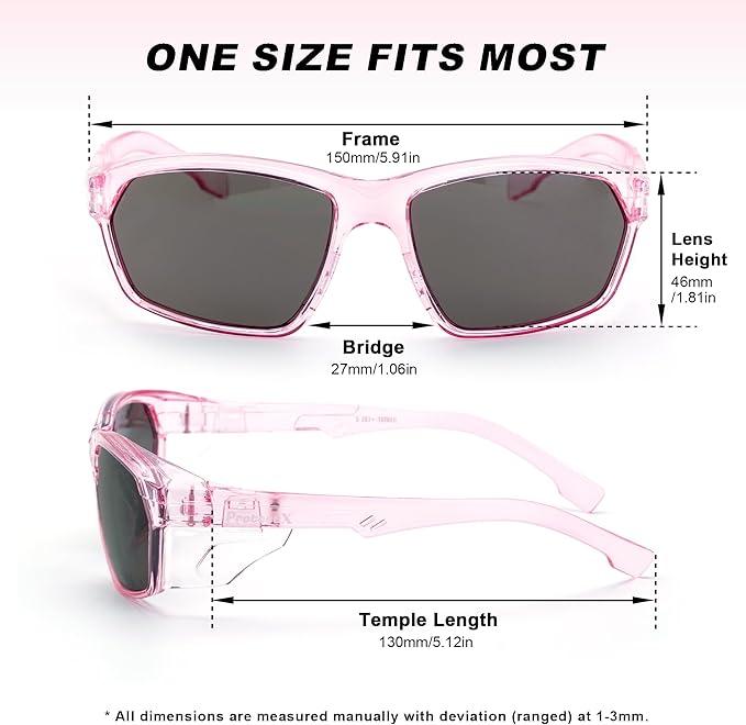 ProtectX Classic Safety Glasses, Anti-Fog Scratch Resistant Lenses, Protective Eyewear for Work, Indoor/Outdoor, ANSI Z87.1