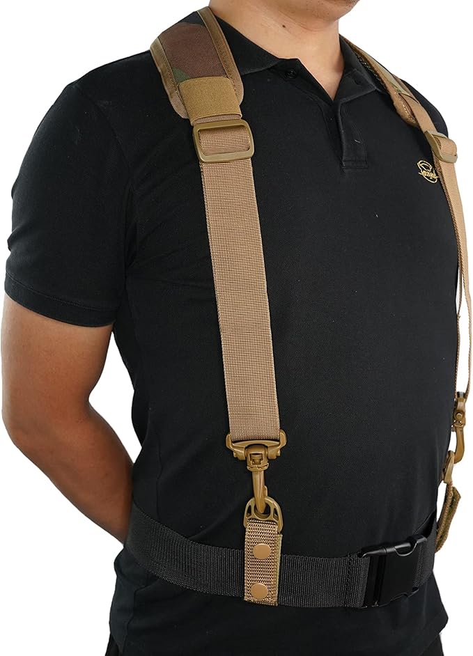 MELOTOUGH Tactical Suspenders Duty Belt Police Suspenders for Law Enforcement Belt with Padded Adjustable Shoulder
