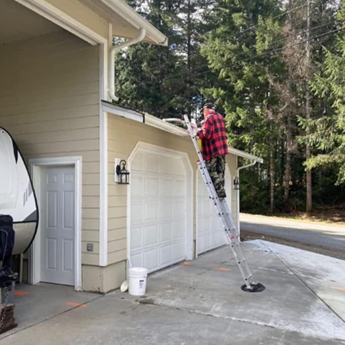 Ladder Stabilizer Accessory for Roof Gutter, Wing Span/Wall Ladder Standoff, Heavy Duty Extension Ladder Stabilizer, Easy Use, 375 lbs Weight Rating