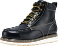 HISEA NINGO Work Boots for Men Steel/Soft Toe Boots,6” Water Resistant Slip Resistant Industrial & Construction Work Shoes, Composite Toe Working Boot