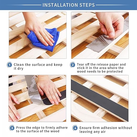 Joist Tape for Decking 2'' X 50',4 Rolls Weatherproof Butyl Tape for Decking,Butyl Sealant Tape,Deck Flashing Tape, Ideal for Wood Decks Beams Roof, Outdoor Construction Use
