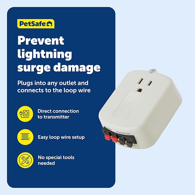 PetSafe Surge Protector for Pet Fences - Surge Protection Device - Electrical Protector - Durable Pet Fence Kit - Easy Installation - Fence Guard for Dogs - Outdoor Training Tool