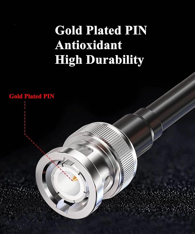 Coaxial Cable Tool Kit - BNC Crimp tool for RG58, RG59, RG62, RG174, 20PCS BNC Male Crimp Connectors for RG58 and 10PCS Female to Female Connectors, Heat Shrink Tubing Cable Tester, Stripper