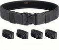 TACNEX Duty Belt w/ 4 Keepers 2" Nylon Stiff Utility Belt Police Law Enforcement Security Work Patrol Gear Carrier L