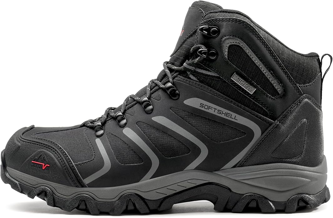 NORTIV 8 Men's Ankle High Waterproof Hiking Boots Outdoor Lightweight Shoes Trekking Trails Armadillo