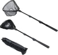 RESTCLOUD Fishing Landing Net with Telescoping Pole Handle, Fishing net Freshwater for Kids Men Women, Extend to 40-63 Inches