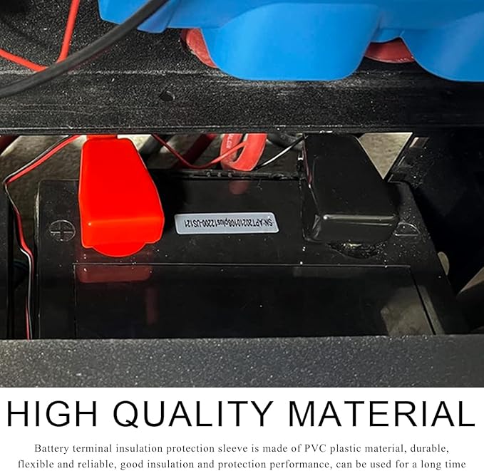2PCS Car Battery Terminal Covers, Flexible Battery Terminal Insulating Protectors, Positive & Negative Cable Battery Terminal Covers, Battery Stud Caps for Car Truck Boat