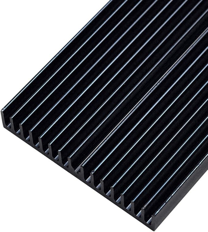 Easycargo 4pcs 60mm Heatsink 100x60x10mm, Aluminum Cooling Heat Sink, Cooler Heatsink for cooling LED panel (100mm x 60mm x 10mm) (Black)