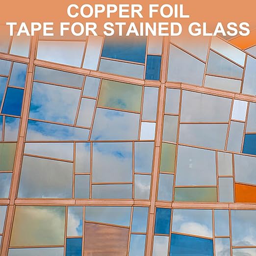 LOVIMAG Copper Tape Foil Tape (1/4inchX82.5FT), 2 Pack Copper Tape for Stained Glass Conductive Adhesive for Guitar and EMI Shielding Soldering Crafts, Electrical Repairs Grounding