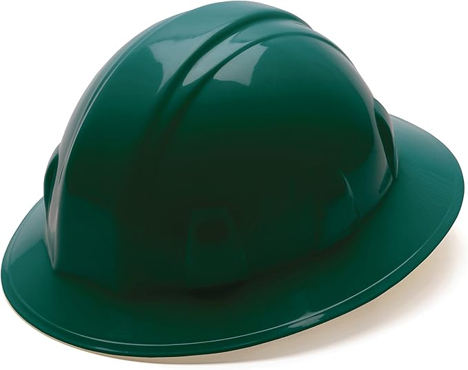 Pyramex Safety SL Series Full Brim Hard Hat 4-Point Ratchet Suspension