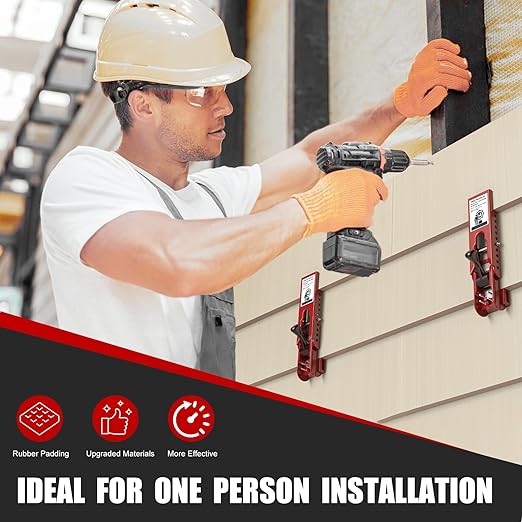Siding Tools for Installation,Siding Mounting Kit, Compatible with 3/8-Inch Fiber Cement, Lap Gauge/Clamps with Adjustable Reveals(Red)