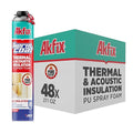 Akfix Thermcoat Fire Rated Spray Foam Insulation 960 sq ft (48x27.1 oz) - (R-Value 11.32/2 inch) Closed Cell Expanding Wide Sealant Thermal Insulation for Walls and Attic - Gun&Cleaner NOT Included