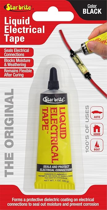 STAR BRITE Liquid Electrical Tape Black 1 OZ. Tube (084154)