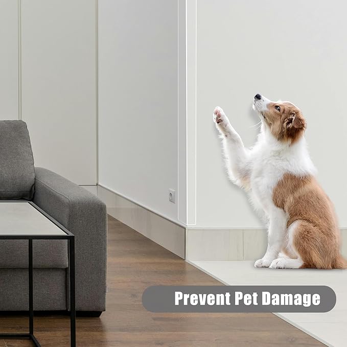 4 PCS Wall Corner Protectors,42cm(16.5in) Length Self-Adhesive Plastic Baby Corner Protectors, Corner Guards & Edge Protectors for Baby, Wall,Furniture, Door,Tables,Windows (4cmx42cm/1.57inx16.5in)