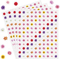2400 Pcs Small Stickers for Kids,Pink and Purple Mini Flower Stickers,10 Cute Designs Adhesive Sticker for Party Envelopes Scrapbook Gifts DIY Supplies,0.5in（Flower）
