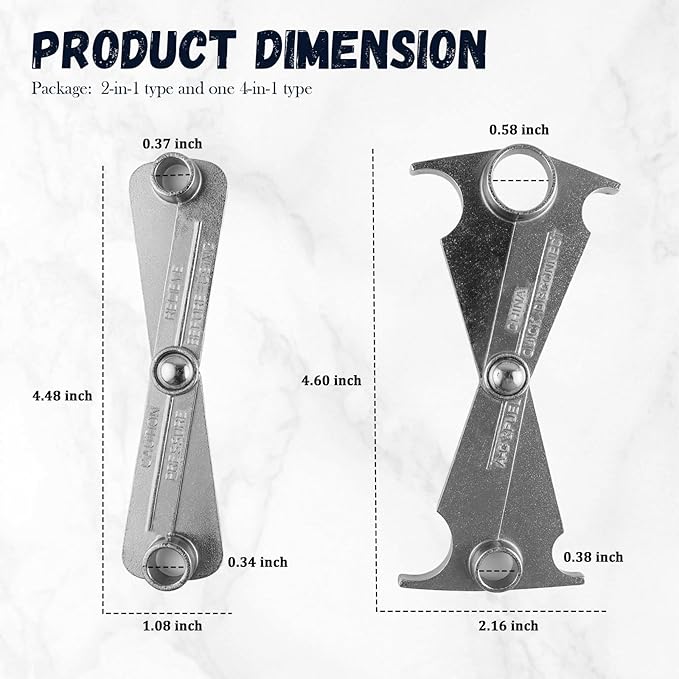2PCS Scissor Fuel Line Disconnect Tool Set,4-in-1 & 2-in-1 Fuel Filter Removal Tool for Quick Removal 3/4" 5/8" 1/2" 3/8" and 5/16" Fuels Lines,Multi-Function Fuels Line Removals Tools
