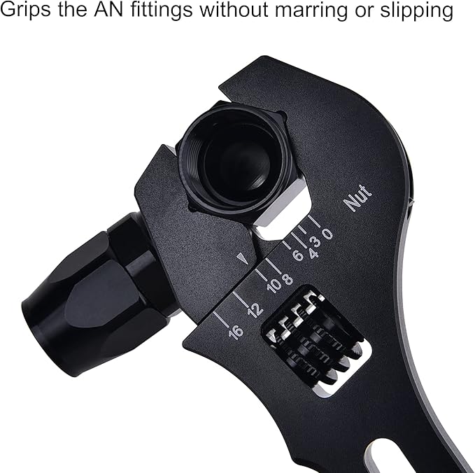 EVIL ENERGY AN Fitting Hose Wrench Adjustable 3AN-16AN Aluminum Black