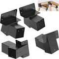 Dolibest Heavy Duty Deer Stand Brackets, 4x4 Compound Angle Bracket, Powder Coated Elevated Bracket for Outdoor Platforms, Deer Hunting, Shooting Shack, Observation Decks& Tree Houses (4Pack)